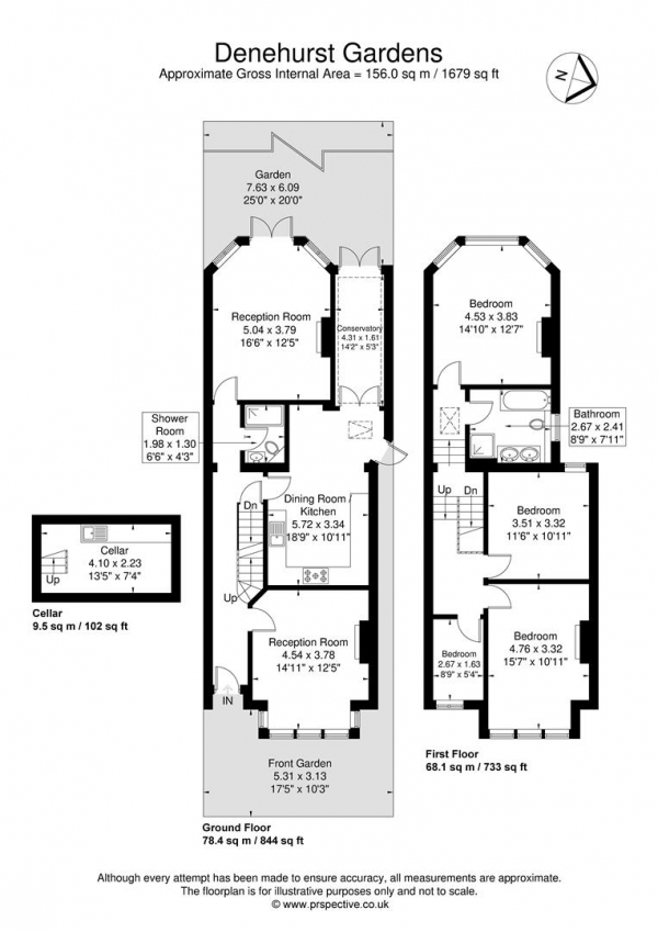 Floor Plan Image for 4 Bedroom Property for Sale in Denehurst Gardens, London