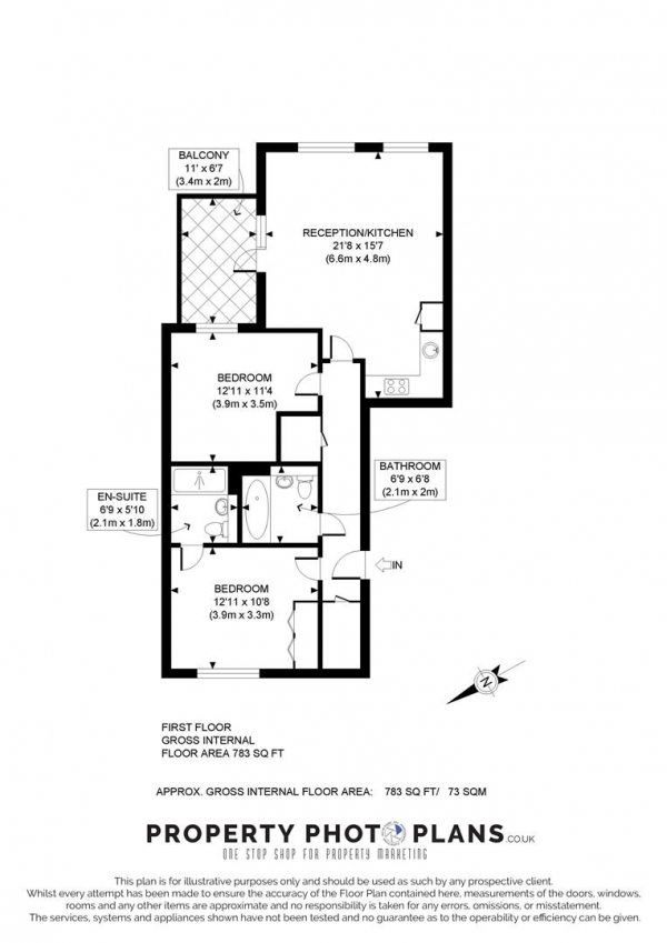 Floor Plan Image for 2 Bedroom Flat for Sale in Acton Town Hall,Dauphine House,Salisbury Street, London