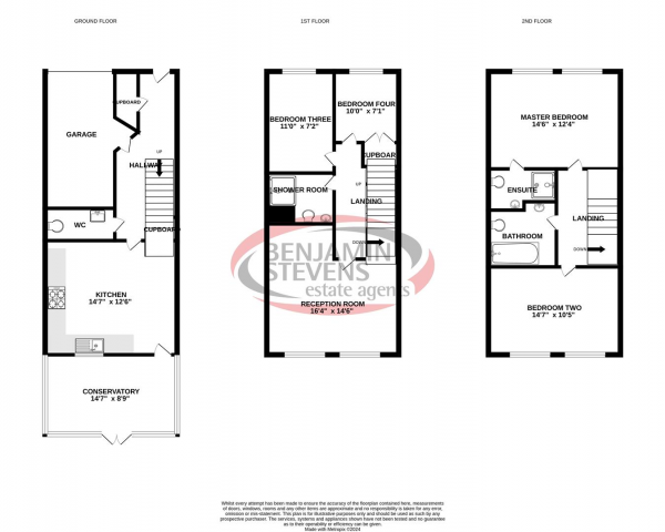 Floor Plan Image for 4 Bedroom Town House for Sale in The Gateway, Watford