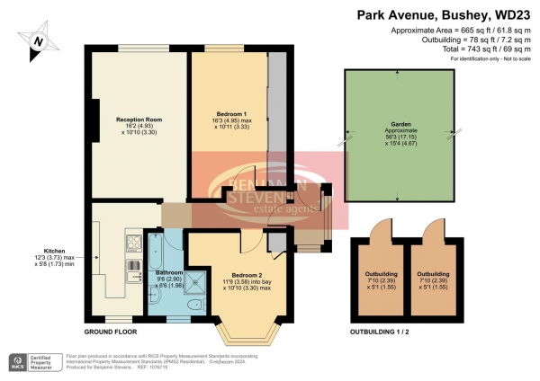 Floor Plan Image for 2 Bedroom Maisonette for Sale in Park Avenue, Bushey