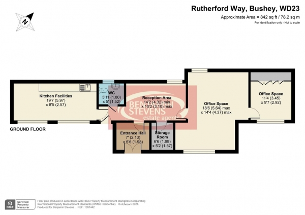 Floor Plan for Retail - High Street for Sale in Rutherford Way, Bushey Heath, Bushey, WD23, 1NJ - Offers in Excess of &pound350,000