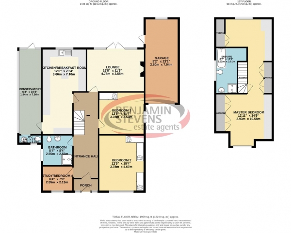 Floor Plan for 3 Bedroom Detached Bungalow for Sale in Richfield Road, Bushey, WD23, 4RR - Offers in Excess of &pound850,000