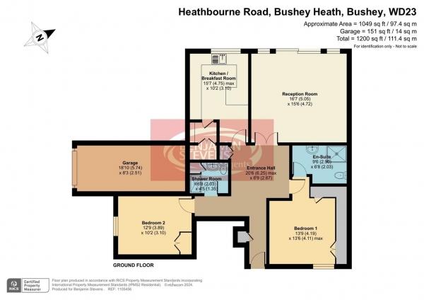 Floor Plan Image for 2 Bedroom Flat for Sale in Heathbourne Road, Bushey Heath, Bushey