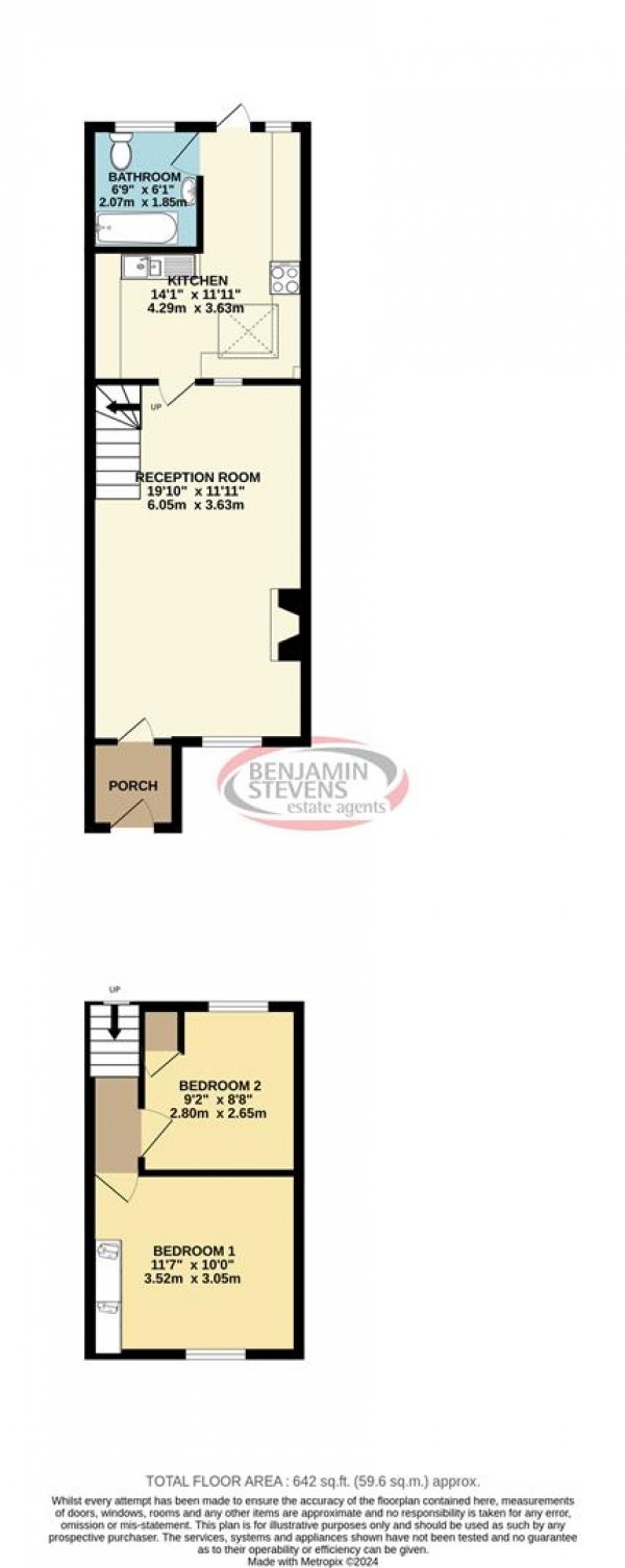 Floor Plan for 2 Bedroom Property for Sale in Windmill Lane, Bushey Heath, Bushey, WD23, 1NH - Guide Price &pound415,000