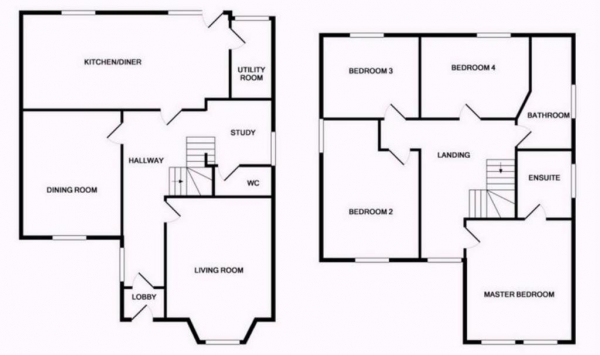 Floor Plan Image for 4 Bedroom Detached House for Sale in High Road, Bushey Heath, Bushey