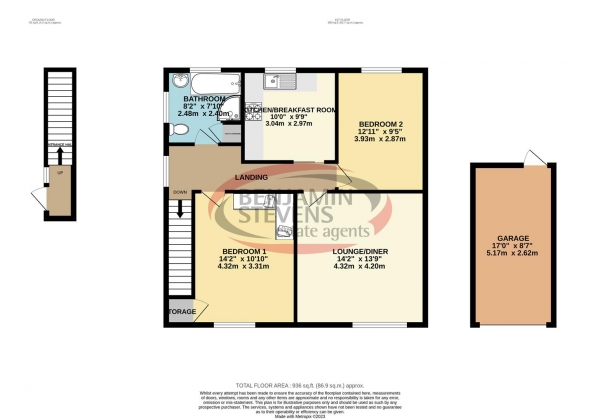 Floor Plan Image for 2 Bedroom Flat for Sale in Harcourt Road, Bushey