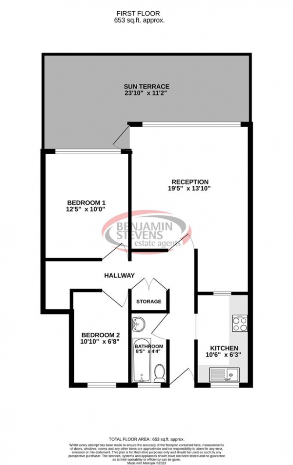 Floor Plan Image for 2 Bedroom Flat for Sale in High Road, Bushey Heath, Bushey