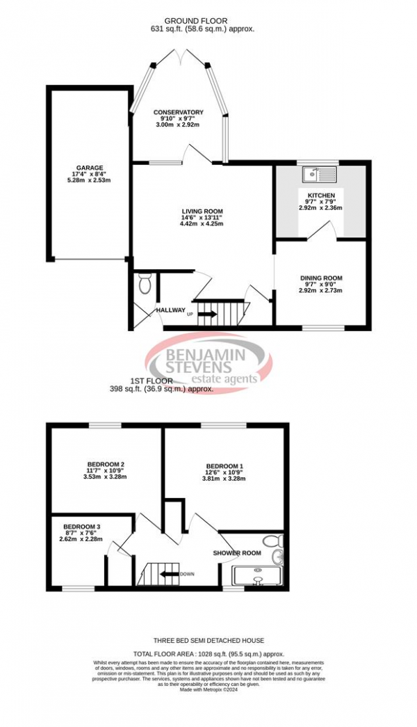 Floor Plan Image for 3 Bedroom Property for Sale in Talman Grove, Stanmore