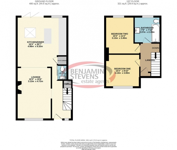 Floor Plan Image for 2 Bedroom Terraced House for Sale in Windmill Lane, Bushey Heath, Bushey