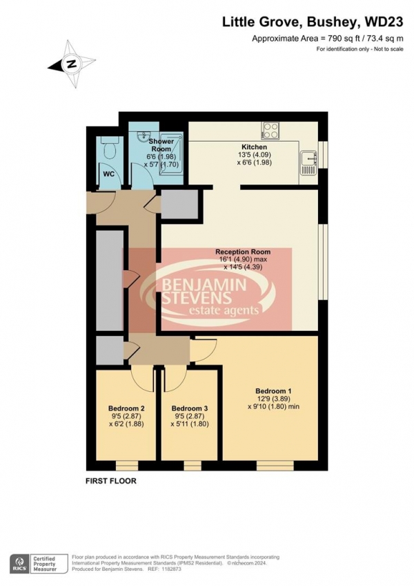 Floor Plan Image for 3 Bedroom Flat for Sale in Little Grove, Bushey