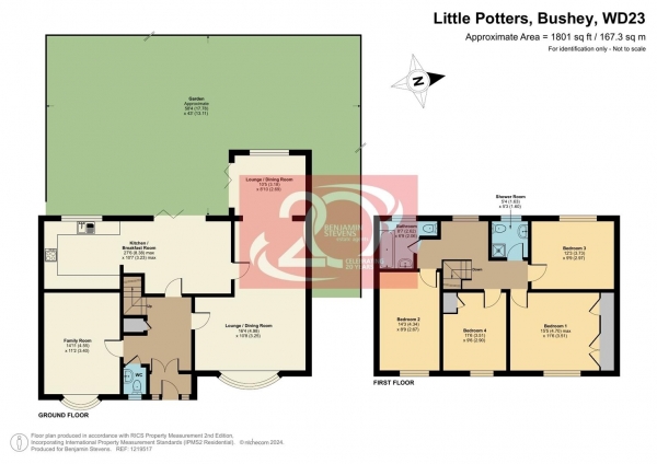 Floor Plan Image for 4 Bedroom Detached House for Sale in Little Potters, Bushey