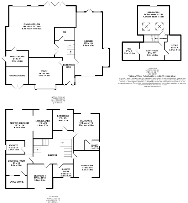 Floor Plan for 5 Bedroom Detached House to Rent in Deneway, Bramhall, Cheshire, SK7, 2AR - £577 pw | £2500 pcm
