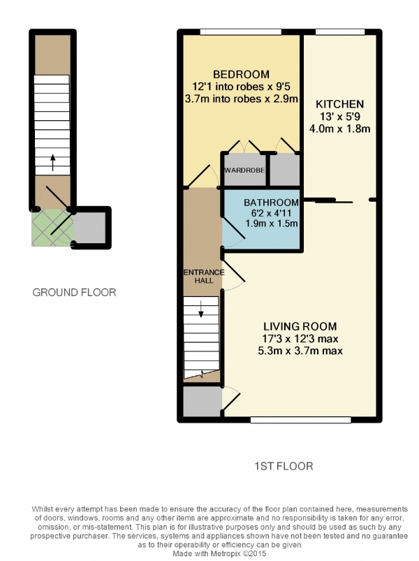 Floor Plan for 1 Bedroom Flat to Rent in Brentmoor Road, Bramhall, Cheshire, SK7, 3PT - £133 pw | £575 pcm