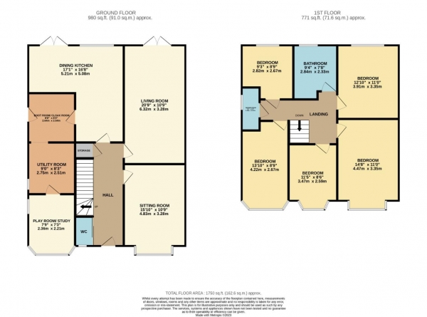 Floor Plan Image for 5 Bedroom Detached House for Sale in Meadway, Bramhall