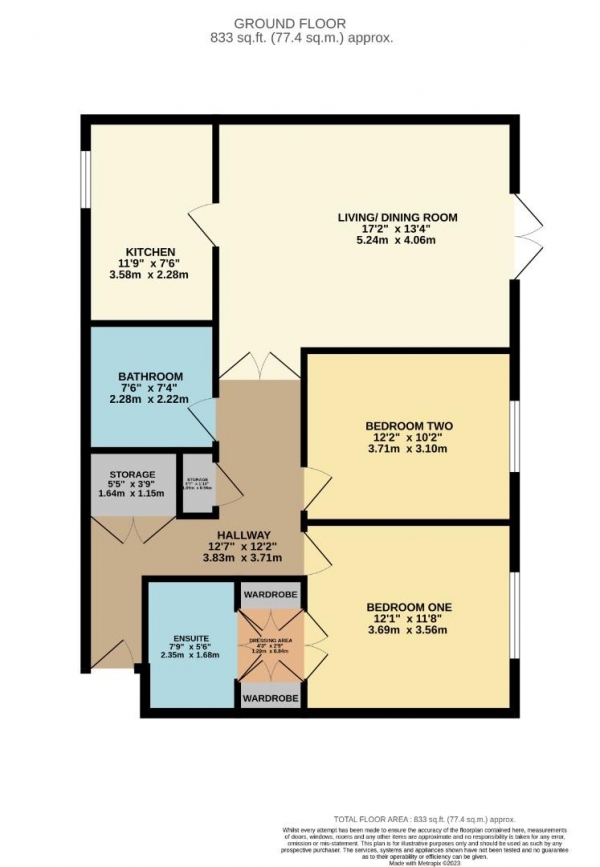 Floor Plan Image for 2 Bedroom Apartment for Sale in Hampton House, Bramhall Lane South, Bramhall