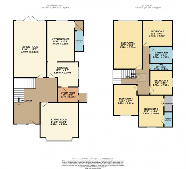 Floor Plan Image for 5 Bedroom Semi-Detached House for Sale in Ogden Road, Bramhall