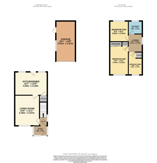 Floor Plan Image for 3 Bedroom Semi-Detached House for Sale in Bickerton Drive, Hazel Grove