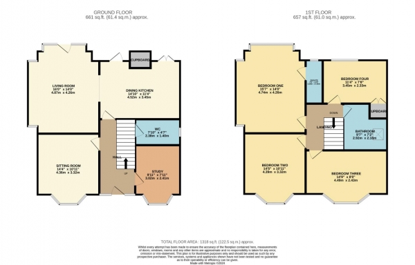 Floor Plan for 4 Bedroom Detached House for Sale in Waterloo Road, Bramhall, SK7, 2NX -  &pound600,000