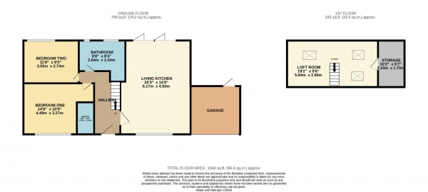 Floor Plan for 2 Bedroom Detached Bungalow for Sale in Fir Road, Bramhall, SK7, 2JJ -  &pound540,000