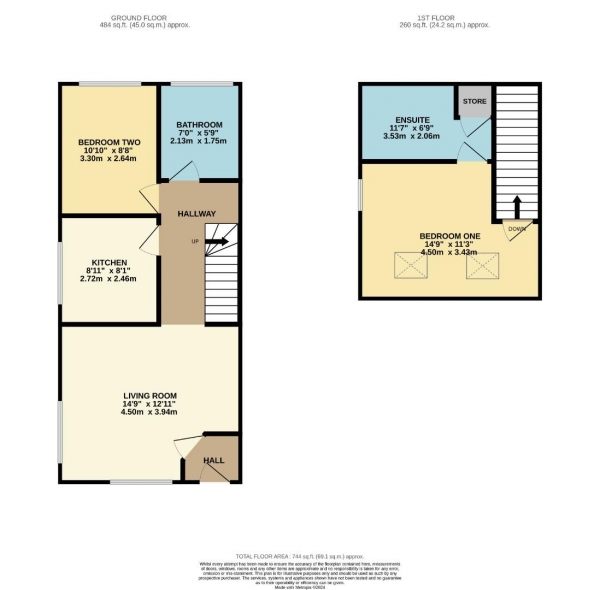 Floor Plan Image for 2 Bedroom End of Terrace House for Sale in Griffin Farm Drive, Heald Green