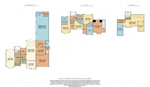 Floor Plan for 5 Bedroom Detached House for Sale in Pownall Avenue, Bramhall, SK7, 2HE -  &pound2,600,000