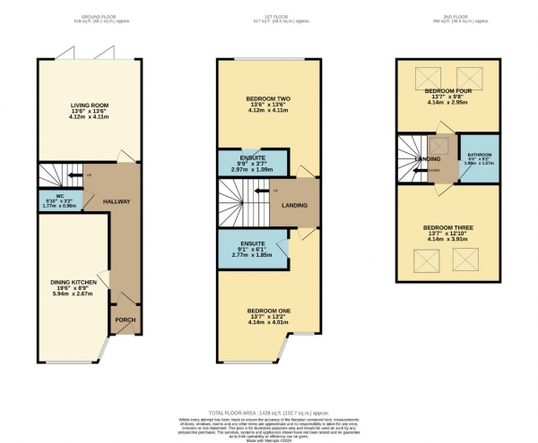 Floor Plan Image for 4 Bedroom Town House for Sale in Ladybridge Road, Cheadle Hulme