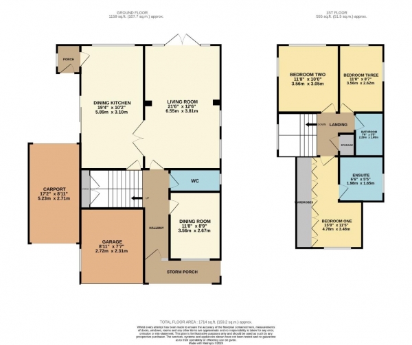 Floor Plan Image for 3 Bedroom Property for Sale in Wensley Drive, Hazel Grove