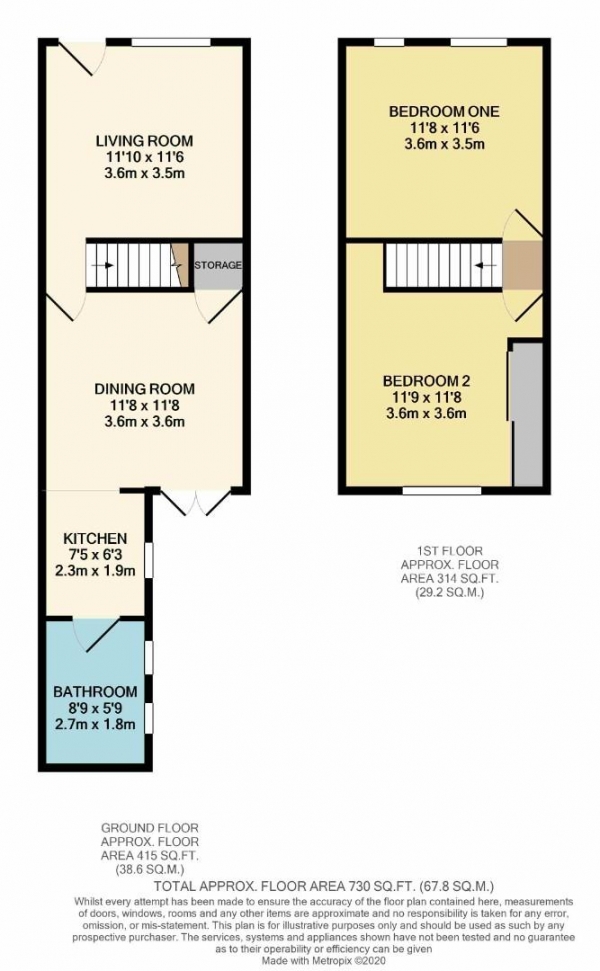 Floor Plan Image for 2 Bedroom Semi-Detached House for Sale in Westwood Road, Great Moor