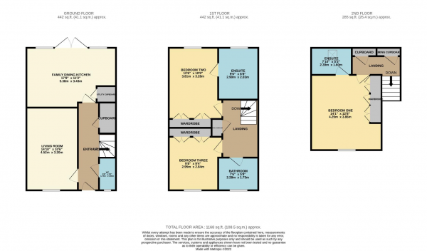 Floor Plan Image for 3 Bedroom Semi-Detached House to Rent in Richards Street, Woodford Village Garden, Woodford