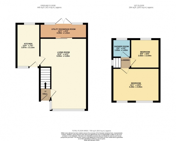 Floor Plan Image for End of Terrace House to Rent in Brookfield Avenue, Bredbury