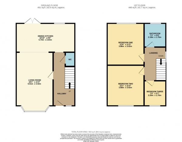 Floor Plan Image for 3 Bedroom Semi-Detached House for Sale in Rutters Lane, Hazel Grove, Stockport