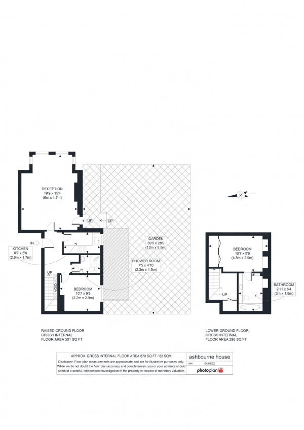 Floor Plan for 2 Bedroom Flat for Sale in Ashbourne House, 10 Lawrie Park Gardens, Sydenham, SE26, 6HL - Guide Price &pound525,000