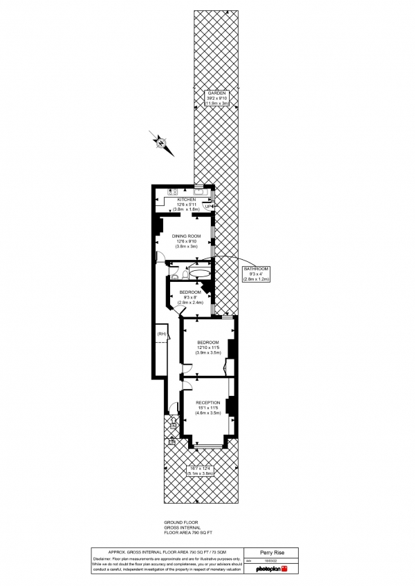 Floor Plan Image for 2 Bedroom Maisonette for Sale in Perry Rise, Forest Hill