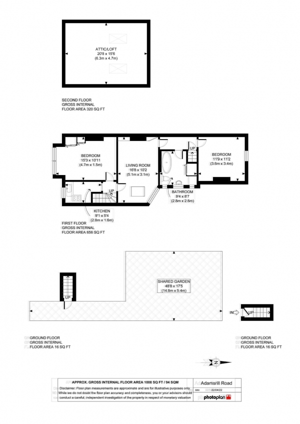 Floor Plan Image for 2 Bedroom Flat for Sale in Adamsrill Road, Sydenham