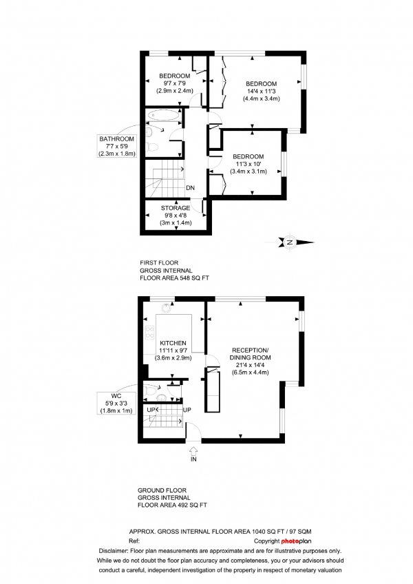 Floor Plan Image for 3 Bedroom Flat for Sale in Westwood Hill, Sydenham