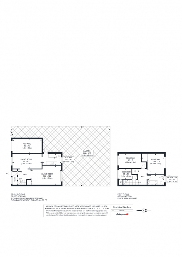 Floor Plan Image for 3 Bedroom Terraced House for Sale in Chelsfield Gardens, Sydenham