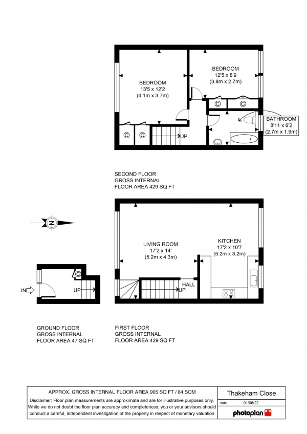 Floor Plan Image for 2 Bedroom Flat for Sale in Thakeham Close, Sydenham