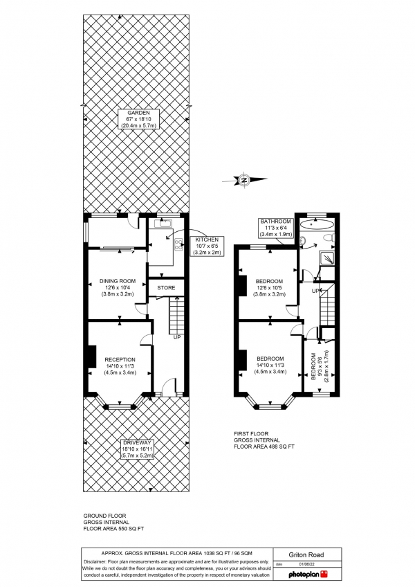 Floor Plan Image for 3 Bedroom Property for Sale in Girton Road, Sydenham