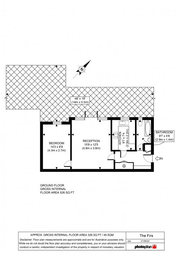 Floor Plan Image for 1 Bedroom Flat for Sale in Venner Road, Sydenham