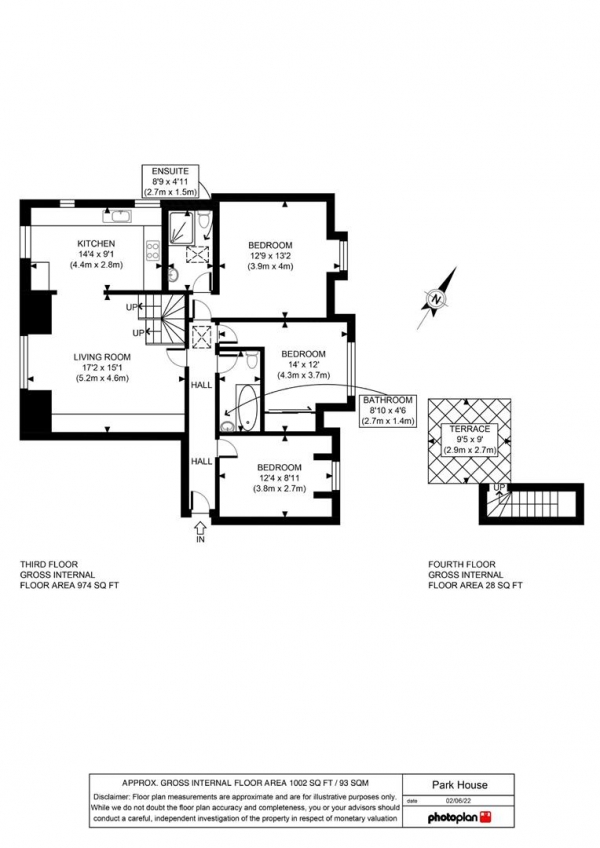 Floor Plan Image for 3 Bedroom Flat for Sale in Crystal Palace Park Road, Sydenham