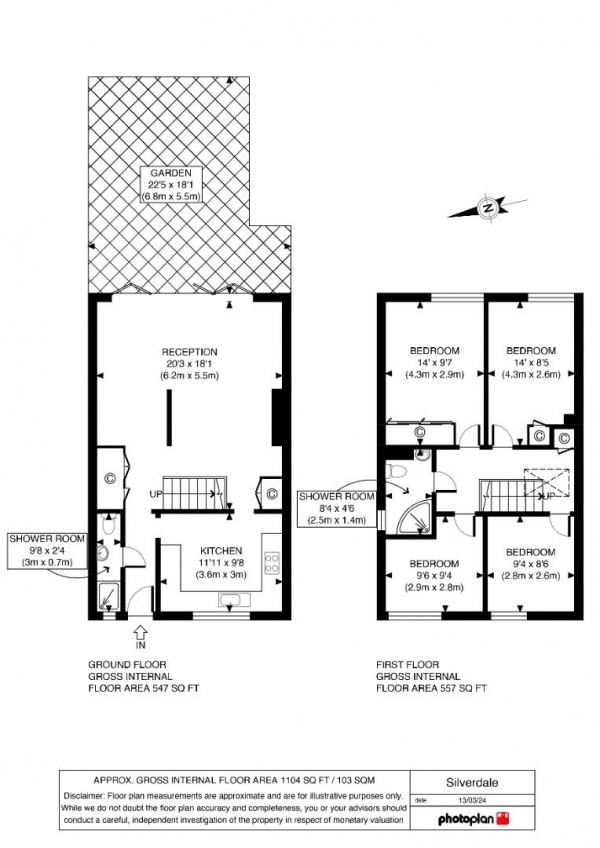 Floor Plan Image for 4 Bedroom Property for Sale in Silverdale, London, SE26