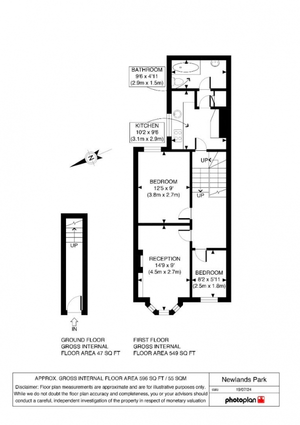 Floor Plan Image for 2 Bedroom Flat for Sale in Newlands Park, Sydenham, London