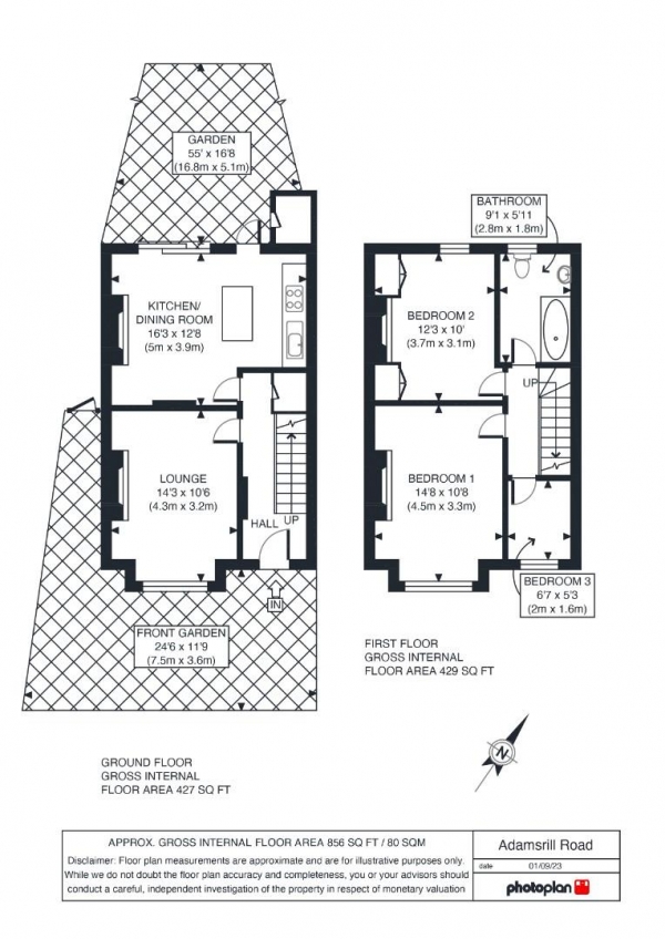 Floor Plan Image for 3 Bedroom Property for Sale in Adamsrill Road, Sydenham