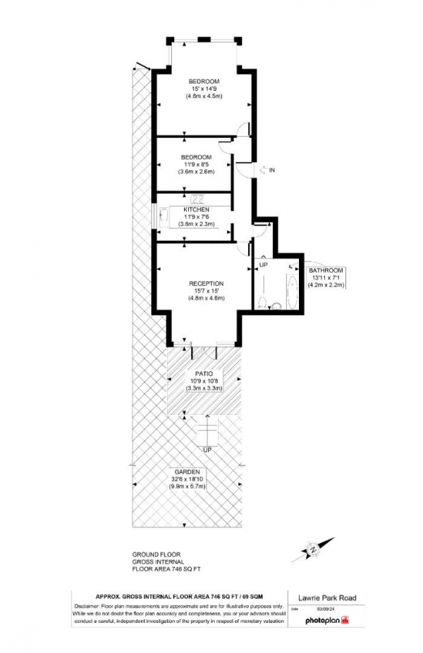 Floor Plan Image for 2 Bedroom Flat for Sale in Lawrie Park Rd, Sydenham