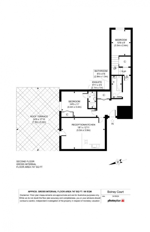 Floor Plan Image for 2 Bedroom Flat for Sale in Bolney Court, Lawrie Park Road, London