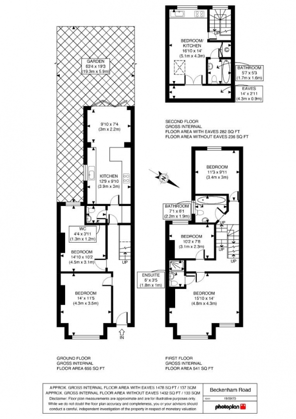 Floor Plan Image for 4 Bedroom Property for Sale in Beckenham