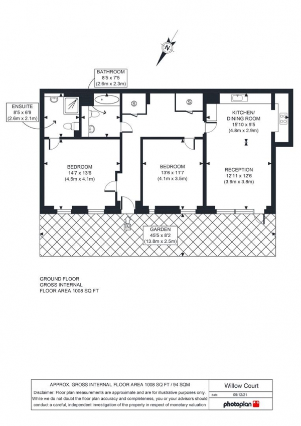 Floor Plan Image for 2 Bedroom Flat for Sale in Westwood Hill, Sydenham