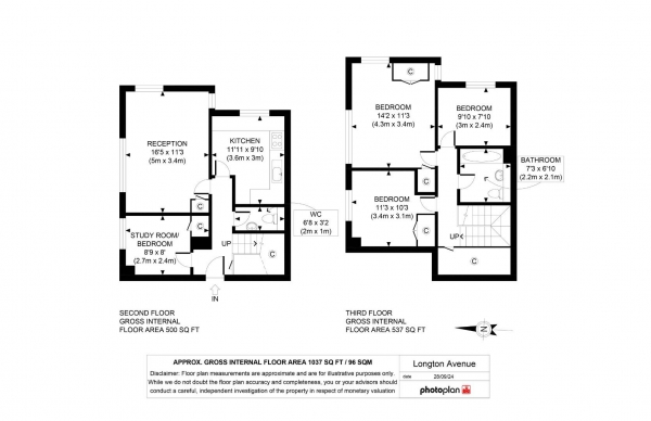 Floor Plan Image for 4 Bedroom Flat for Sale in Longton Avenue, Sydenham