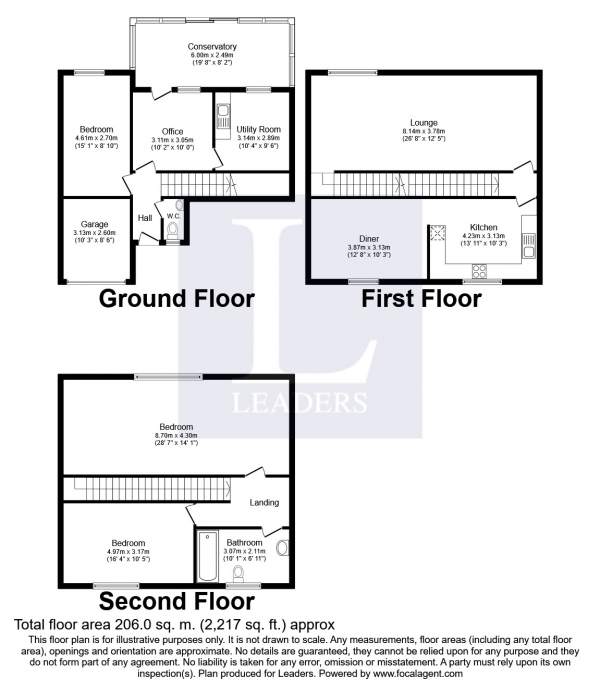 Floor Plan Image for 4 Bedroom Property to Rent in North Walls, Chichester