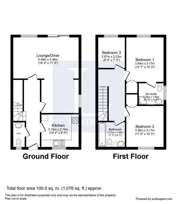 Floor Plan Image for 3 Bedroom Semi-Detached House to Rent in York Road, Chichester